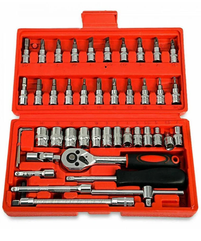 Hardware Tools- 46 in 1 Multi Purpose Combination Socket Tool Kit